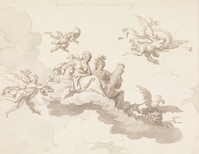 Design for a Painted Ceiling - Triumph of Meekness and Strength by Francesco Manno